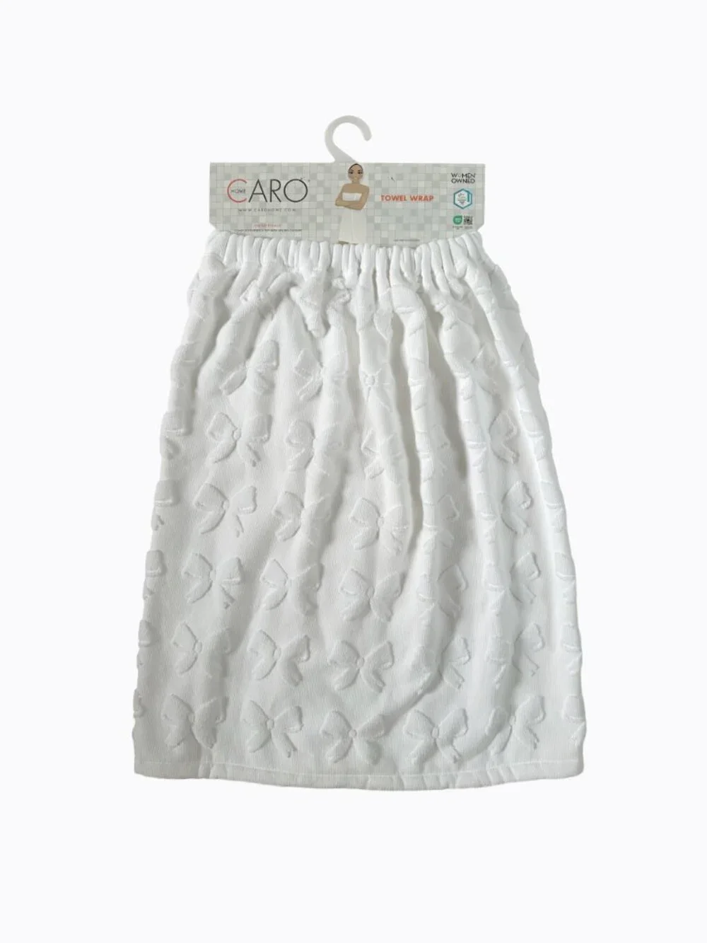 Caro Home White Bow Towel Wrap Bath Spa Shower Cotton Coquette Cottagecore NWT